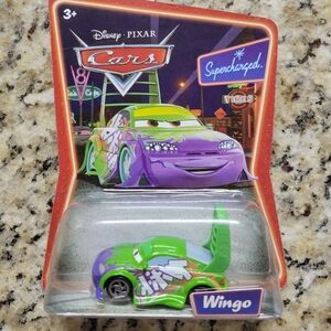 Disney Pixar Supercharged Series Cars Wingo Toy - Green and Purple